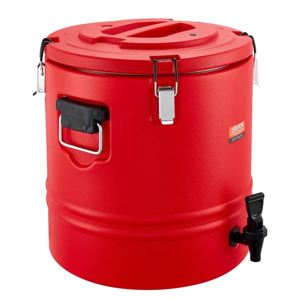Isoleret drikkevaredispenser 8 gallon, varm/kold, tap, rustfri foring