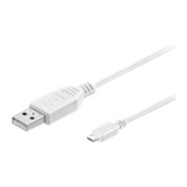MicroConnect - USB-kabel - Micro-USB Type B (han) til USB (han) - 1,8 m - hvid