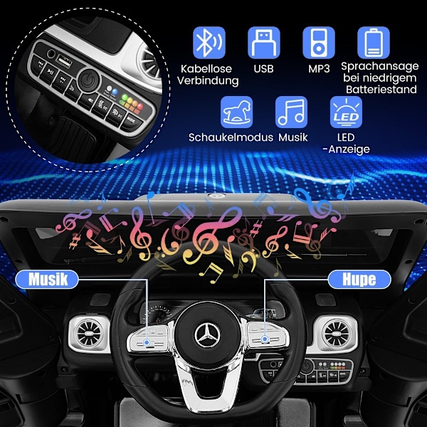 Lasten sähköauto Mercedes Benz G500 lasten sähköauto kaukosäätimellä musta