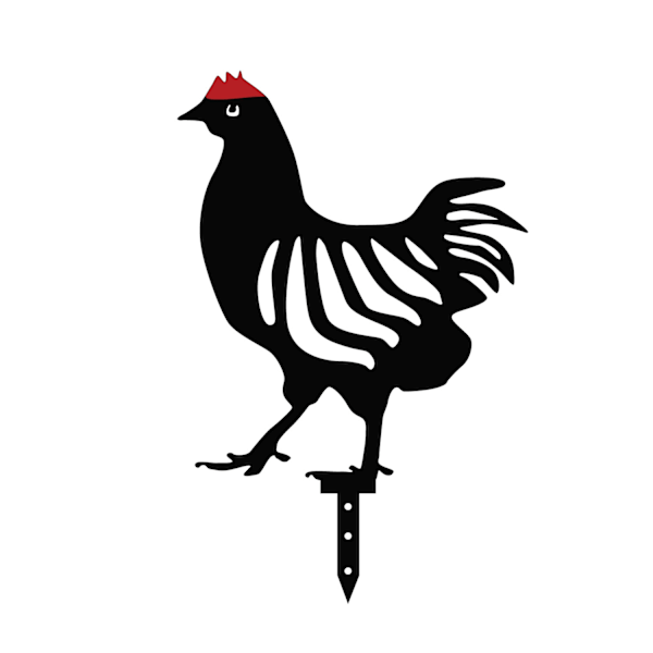Koristeellinen puutarha metallitarvikesarja Chicken Family 6