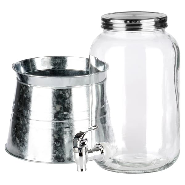 3,2L glas drikkevaredispenser med hane og stativ