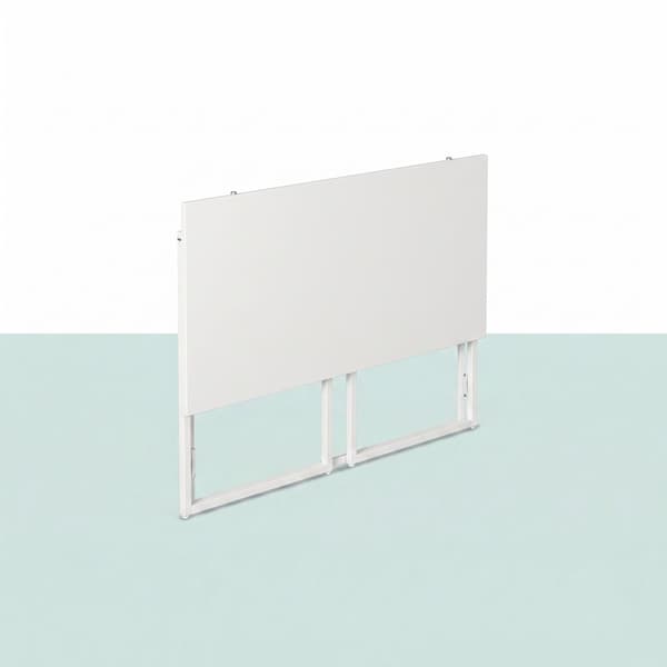 Hopfällbart skrivbord, vitt, 100x50 cm, trä- och stålram