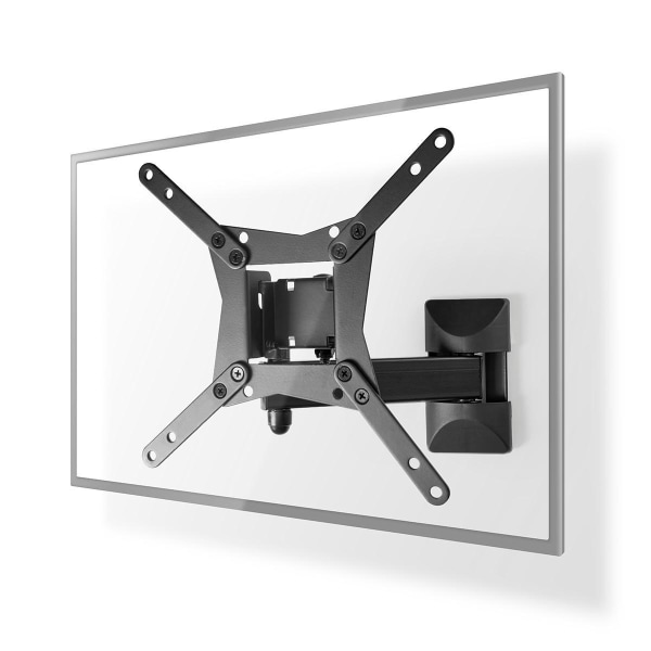 Fuld Motion TV Vægbeslag | 10-32 " | Maksimal vægt: 30 kg | Vipbar | Kan drejes | Minimum vægafstand: 68 mm | Maksimal vægafstand: 370 mm | 3 Drejepun Sort