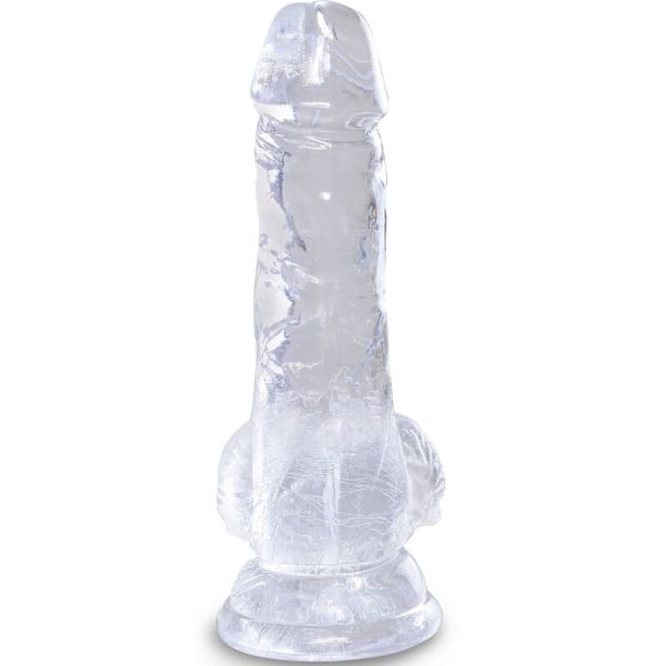 King Cock - Klar realistisk penis med bollar 10,1 Cm Transparent