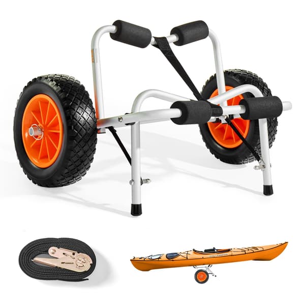 Kajakvogn, 113 kg kapacitet, foldbar, 25 cm solide dæk