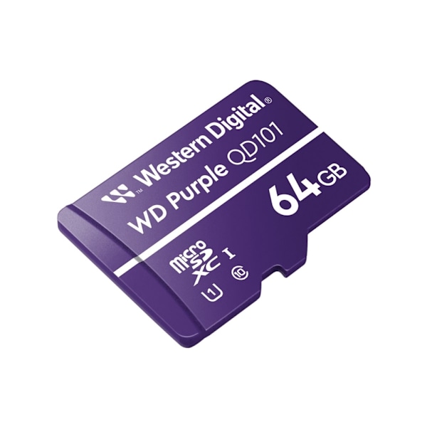 WD Purple WDD064G1P0C-85AEL0 - Flash-muistikortti - 64 Gt - UHS-I U1 / Class10 - microSDXC - violetti