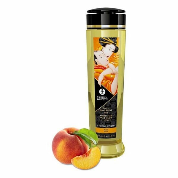 Erotisk massageolie Shunga Stimulation Peach (240 ml)