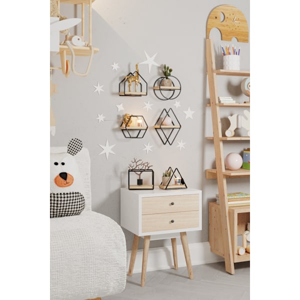 Vägghylla Minyatür Raflar 6'lı Set