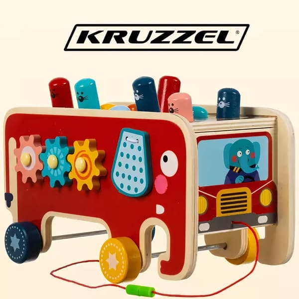 Träelefant - hammare Kruzzel 20349
