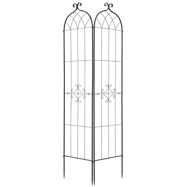 Rosenträdgårdsspaljer 2-pack, 220 x 52,5 cm, stål