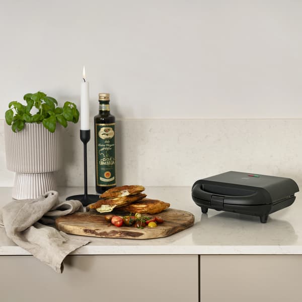 Sandwichgrill, Keramiske Plader, 2 Skiver, 700W, Sort