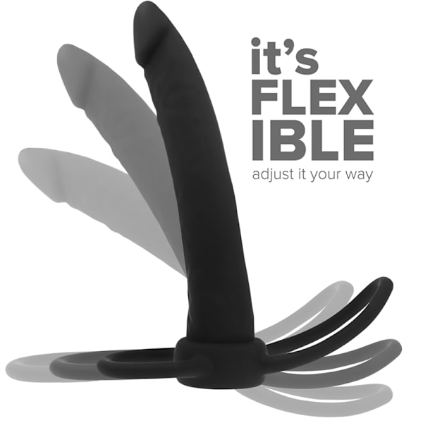 Mytologia - Cobi Onyx anaalidildo kukko- ja kivesrenkaalla 13 silikoni cm