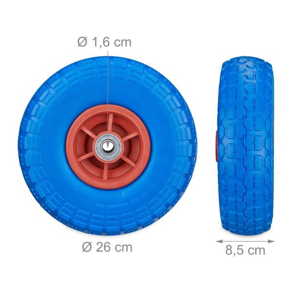Set med 2 st PU-skottkärrdäck 4.1/3.5-4