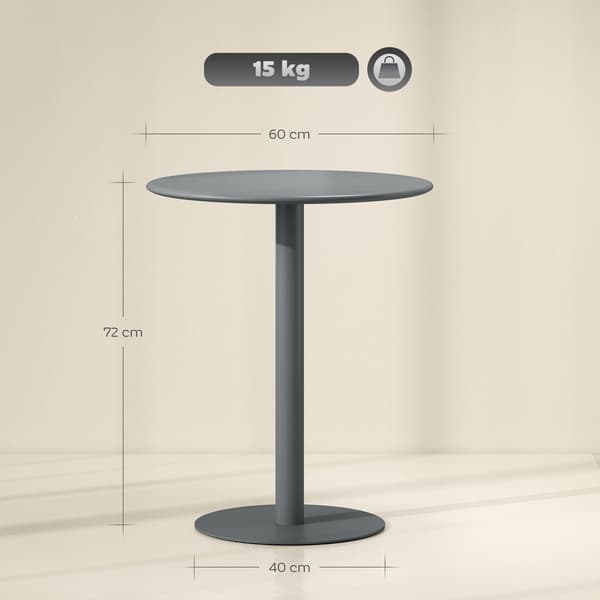Runt matbord i stål för 2 – Kompakt, modern design