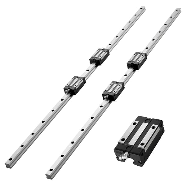 Lineær skinneføringssæt HGR20, 1000 mm, 2 skinner 4 blokke