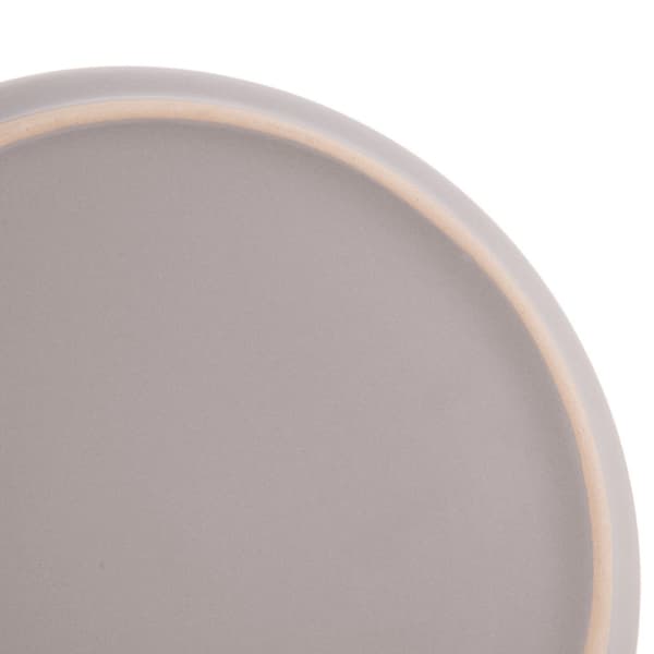 Keramisk desserttallrik, grå, 20,5 cm, diskmaskinssäker