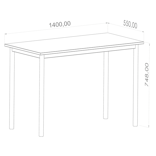 Työpöytä Viva - 140 x 55