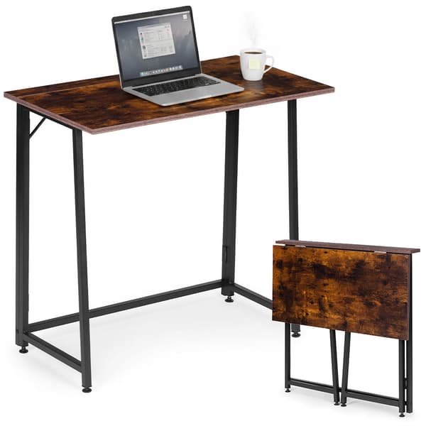 Hopfällbart laptopbord, 80x45 cm, MDF och metall
