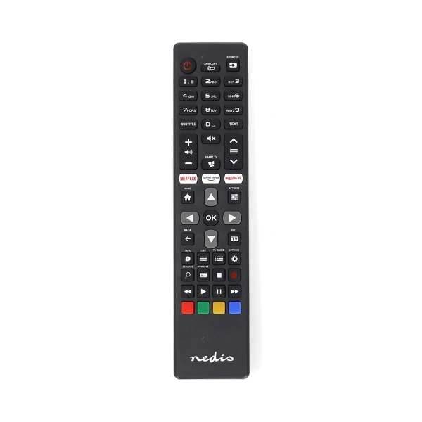 Erstatnings Fjernbetjening | Egnet til: Philips | Forprogrammeret | 1 Enhed | Amazon Prime / Netflix-knap / Rakuten TV Button | Infrarød | Sort Sort