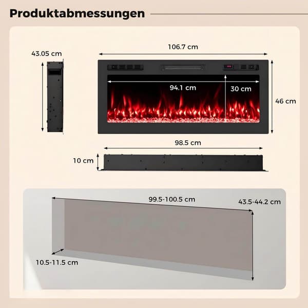 42" elektrisk spis med smart kontroll och värmare