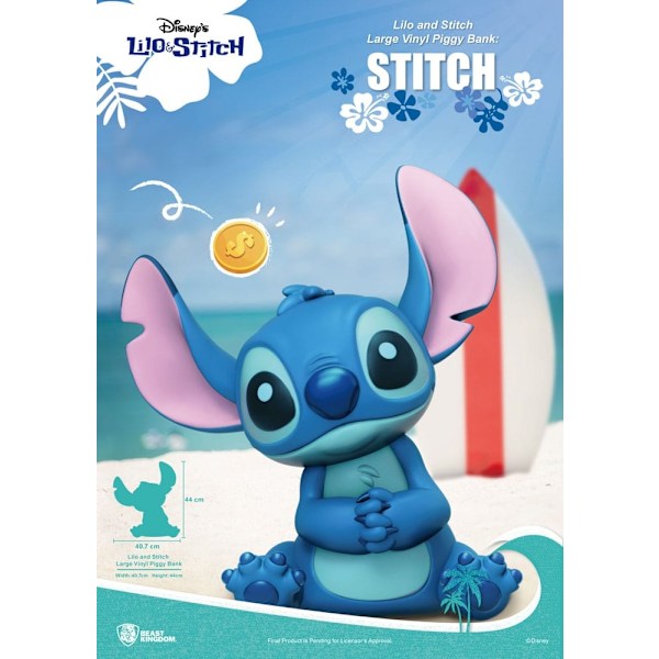 Lilo & Stitch Piggy Vinyylipankki Stitch 44 cm