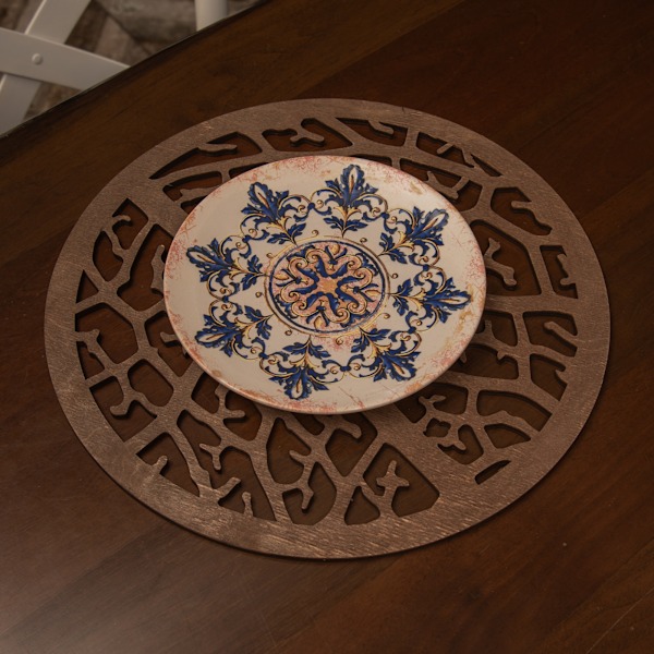 Træ bordmåttesæt (4 stykker) Coral - Wenge