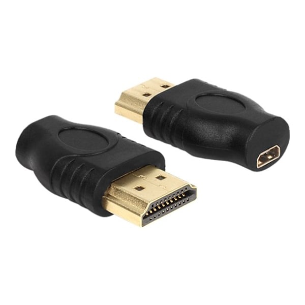 Delock - HDMI-sovitin - HDMI-uros - 19-nastainen mikro-HDMI Type D -naaras