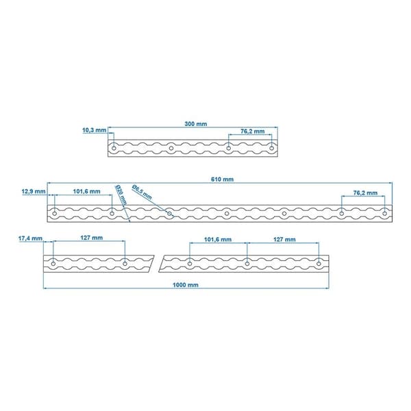 Lasteskinne aluminium 60cm