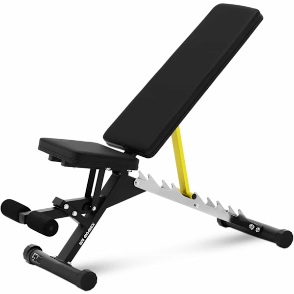 Lutande träningsbänk, justerbar 90-180 grader, upp till 100 kg