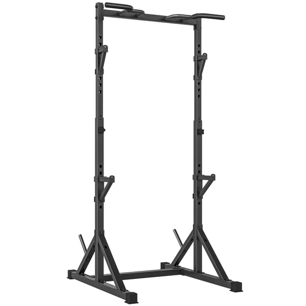 Justerbar squatstativ med pull-up stang, 200 kg, sort