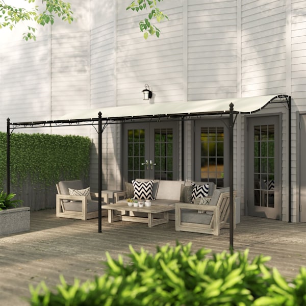 Påbyggnadspaviljong pergola med tak, vattenavvisande paviljongtak, fristående trädgårdspaviljong uteplats paviljong kapell solskydd för terrassträdgår