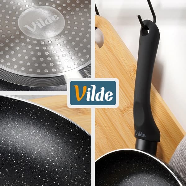 24 cm non-stick stekpanna i granit, diskmaskinssäker