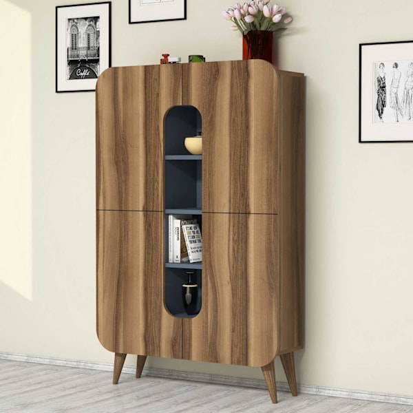 Multi Purpose Cabinet Mine - Valnöt, Blå