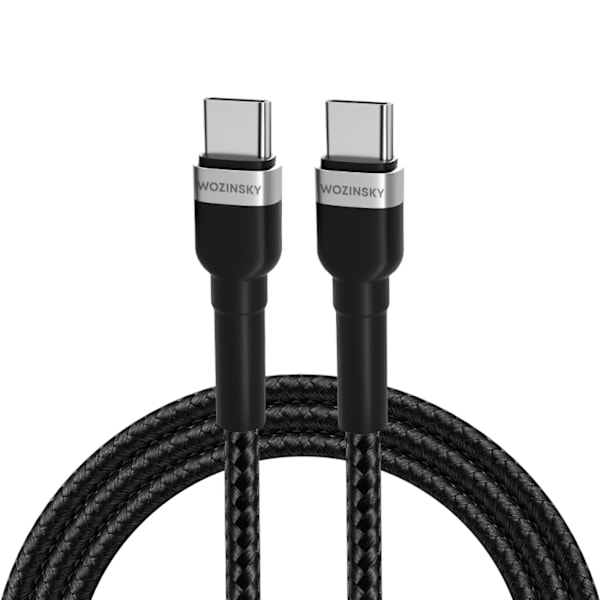 Punottu kaapeli USB-C - USB-C PD 65W 1m musta