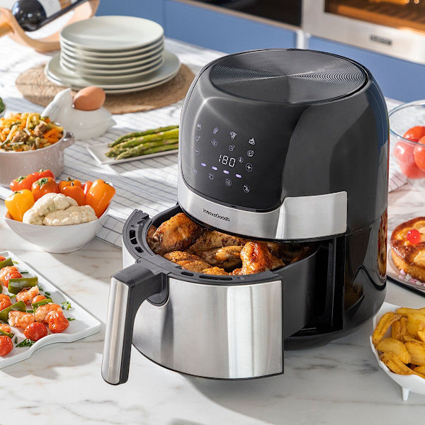 Öljytön Friteerauslaite InnovaGoods Fryinn 3500 Musta Ruostumaton teräs 1400 W 3,5 L