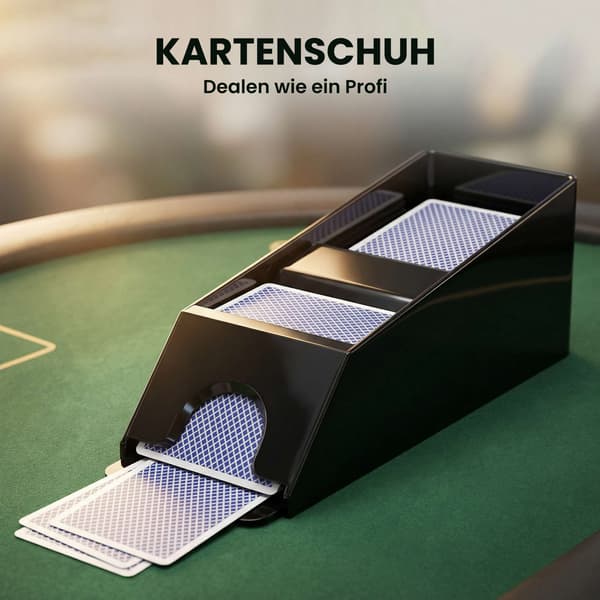 Pokersæt med 500 chips, 2 sæt kort, terninger og etui til 10 spillere