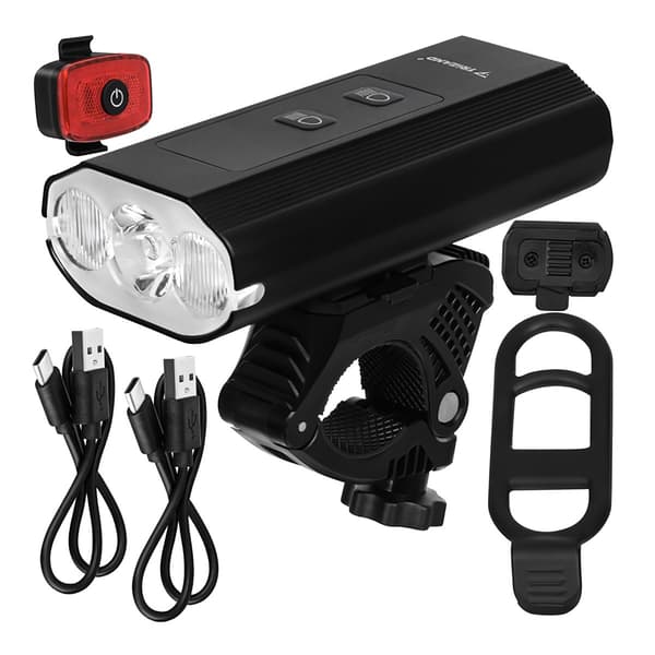 1300lm LED-pyöränvalosarja, USB-C, IP65-vedenpitävä