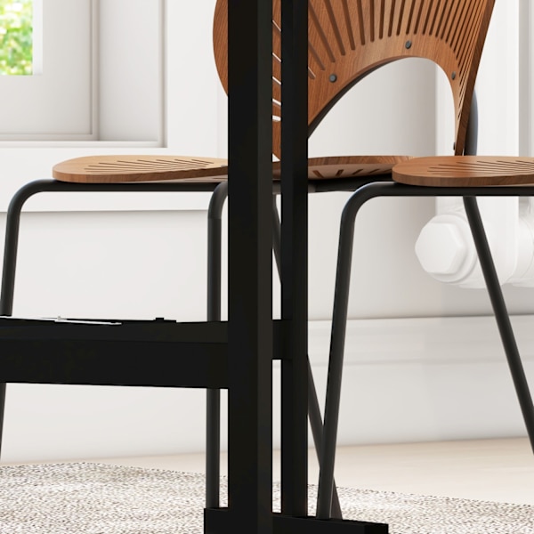 Spisebord, klapkøkkenbord med hjul, stålben, klapbord til 4-6 personer, spisebord, 52,5-120 x 80 x 73 cm
