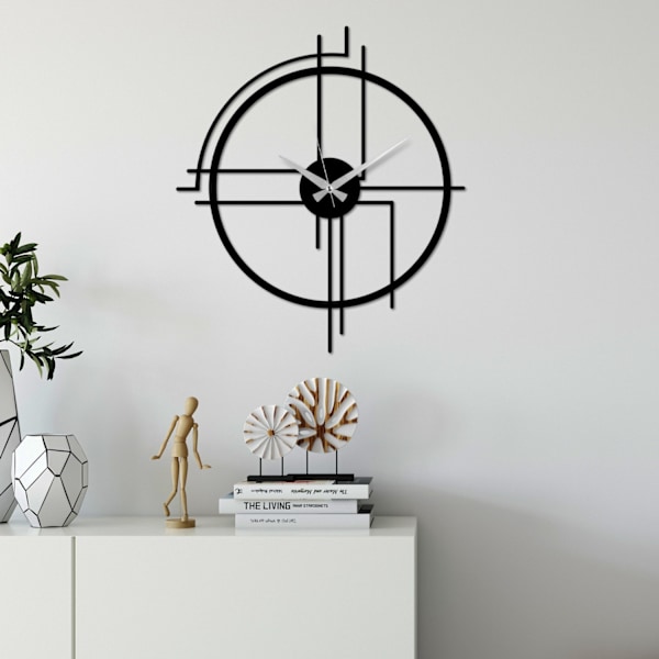 Dekorativ metallväggklocka Minimal