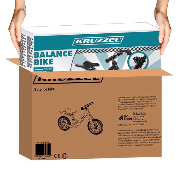 Sort balancecykel til børn – let, holdbar