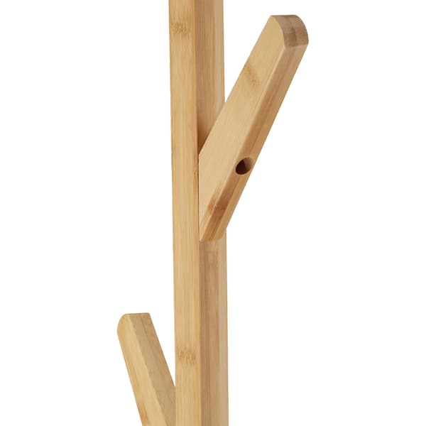 Klädhängare i bambu med 3 hyllplan