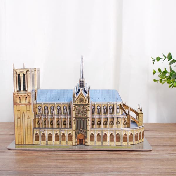 Notre Dame de Paris 3D-pussel, 53 bitar, miljövänligt