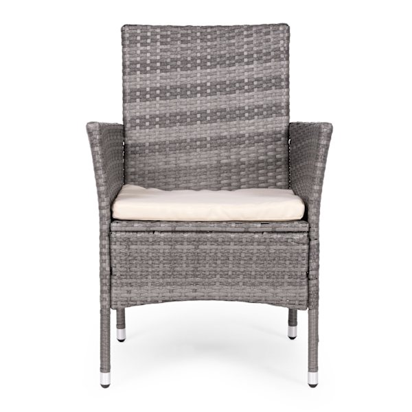 Trädgårdsmöbelset med rottingliknande finish – 4 stolar + Round Table MultiGarden