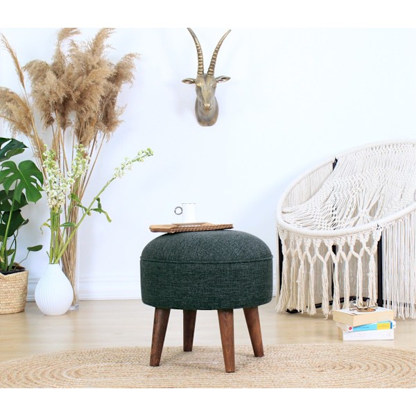 Pouffe Deff - Grå, Grøn