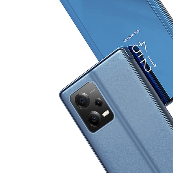 Kiiltävä läppäkotelo Xiaomi Redmi Note 12 Pro / Poco X5 Pro 5G Clear View Case Mustalle