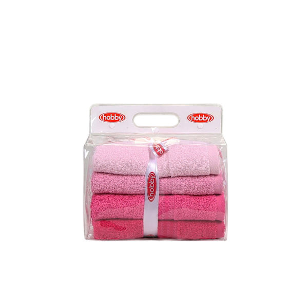 Handduksset (4 delar) Rainbow - Rosa