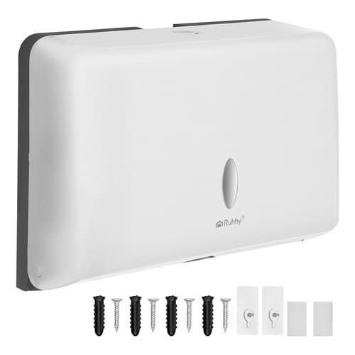 Vægmonteret hvid papirhåndklædedispenser, ABS, 27 cm