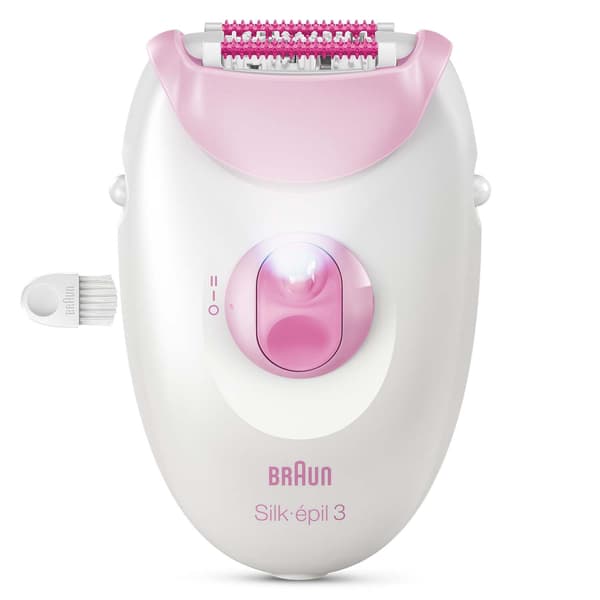 Epilator med ledning til langvarig glat hud, lyserød