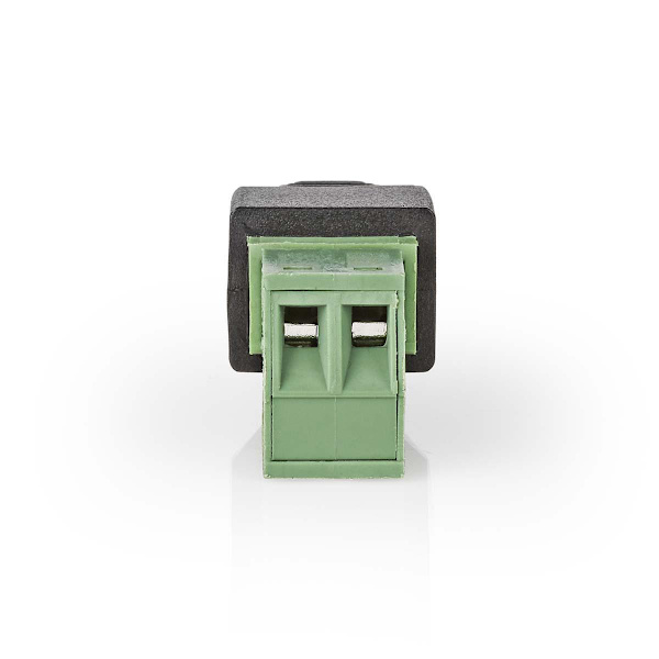 CCTV sikkerhed stik | 2-vejs terminalblok | 5,5 x 2,1 mm han | Han | Grøn / Sort