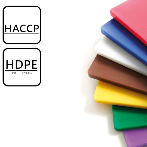 HACCP skärbräda för kött och kallskuret 450x300mm brun - Hendi 825556